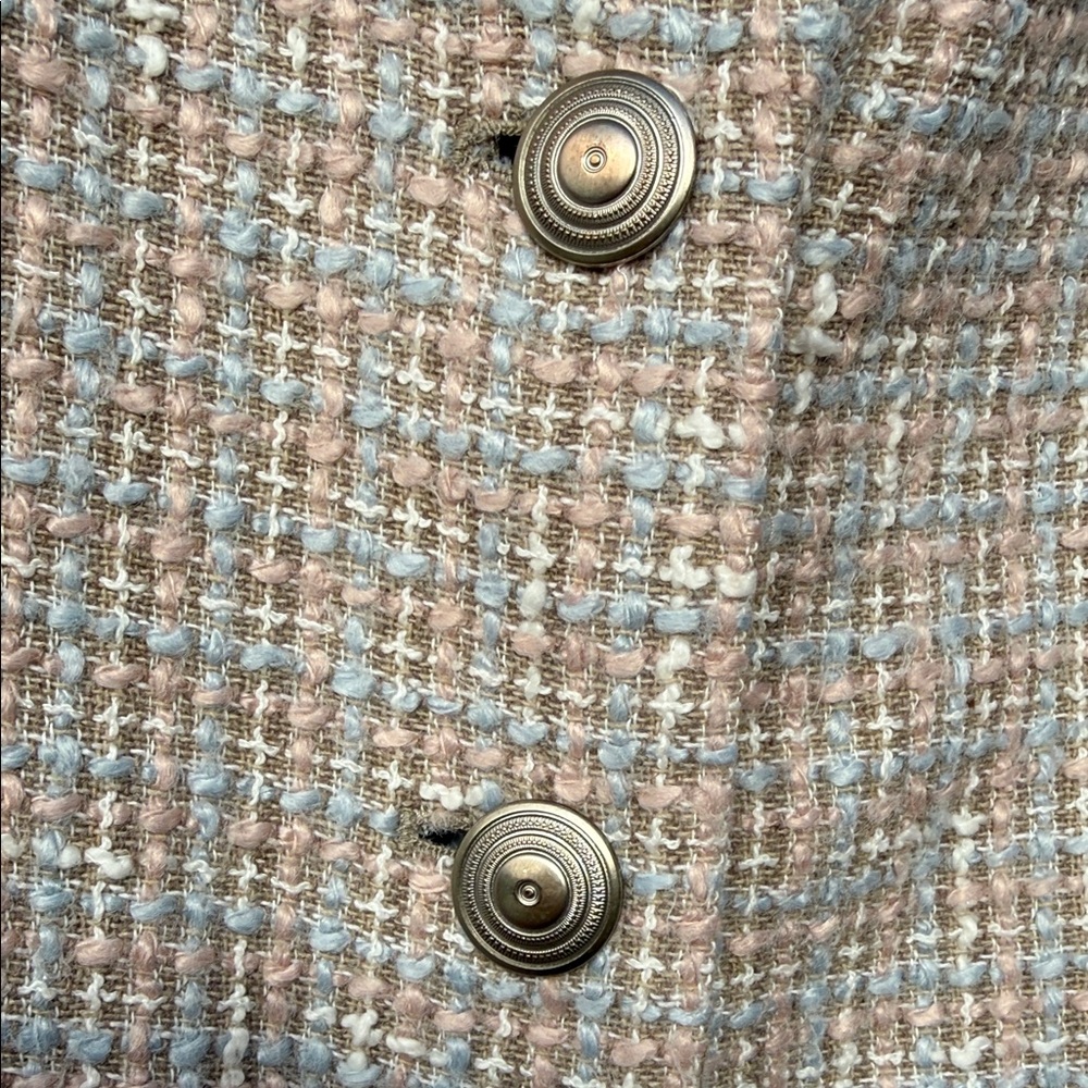 Tahari Light Pink and Green Tweed Blazer - Picture 4 of 14